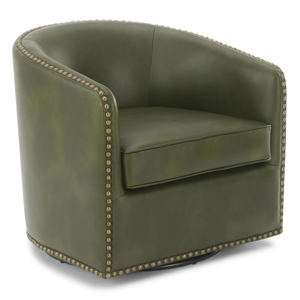 Tyler Swivel Arm Chair - Fern Green. Picture 1