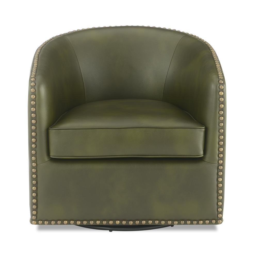 Tyler Swivel Arm Chair - Fern Green. Picture 2