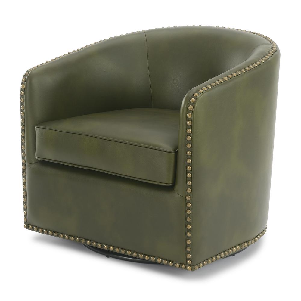 Tyler Swivel Arm Chair - Fern Green. Picture 3