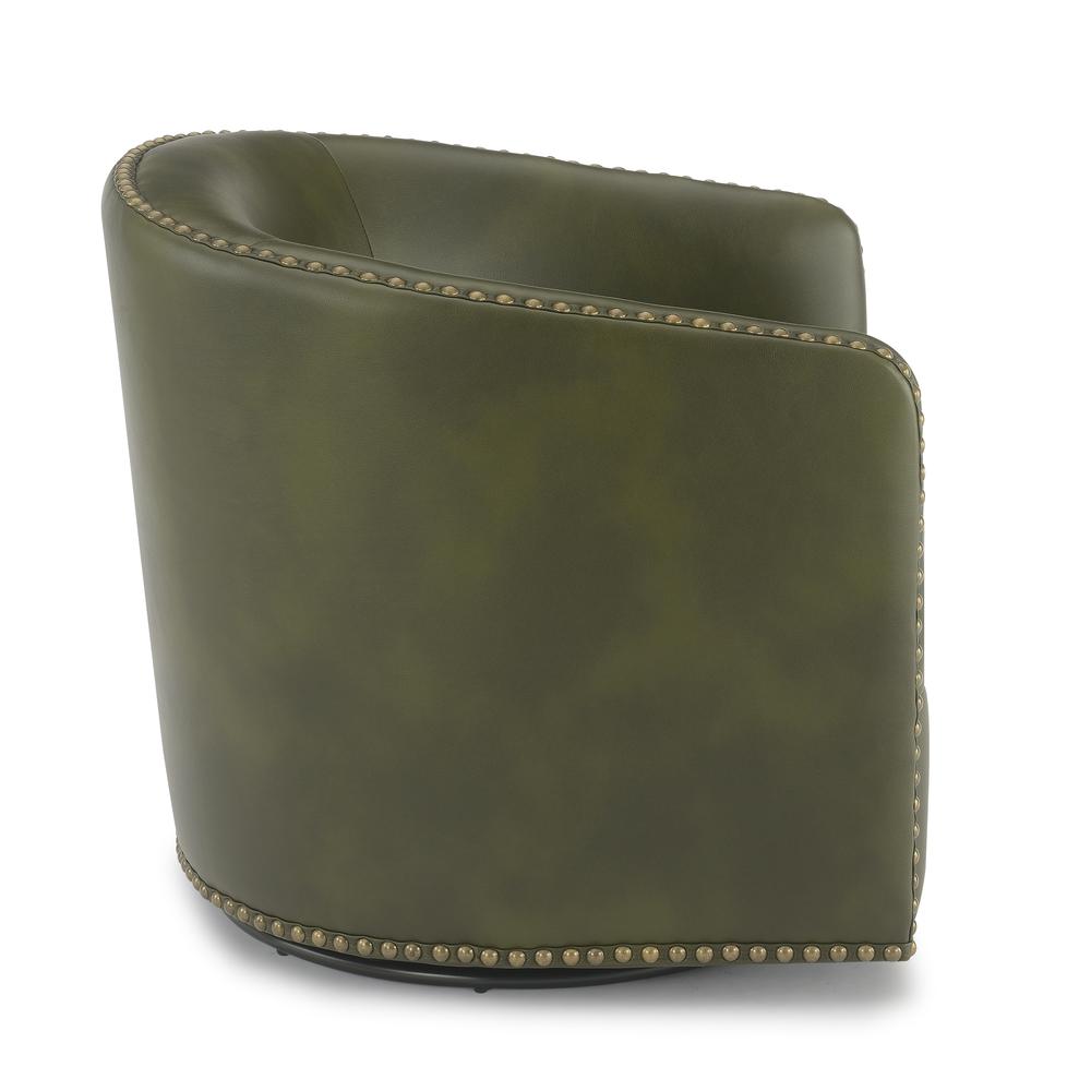 Tyler Swivel Arm Chair - Fern Green. Picture 5