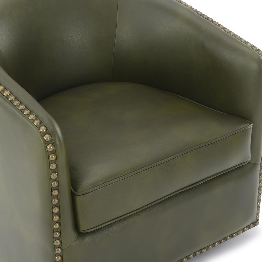 Tyler Swivel Arm Chair - Fern Green. Picture 6