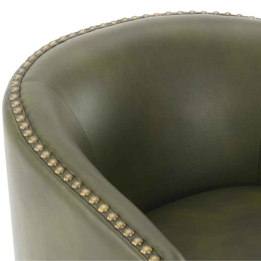 Tyler Swivel Arm Chair - Fern Green. Picture 7