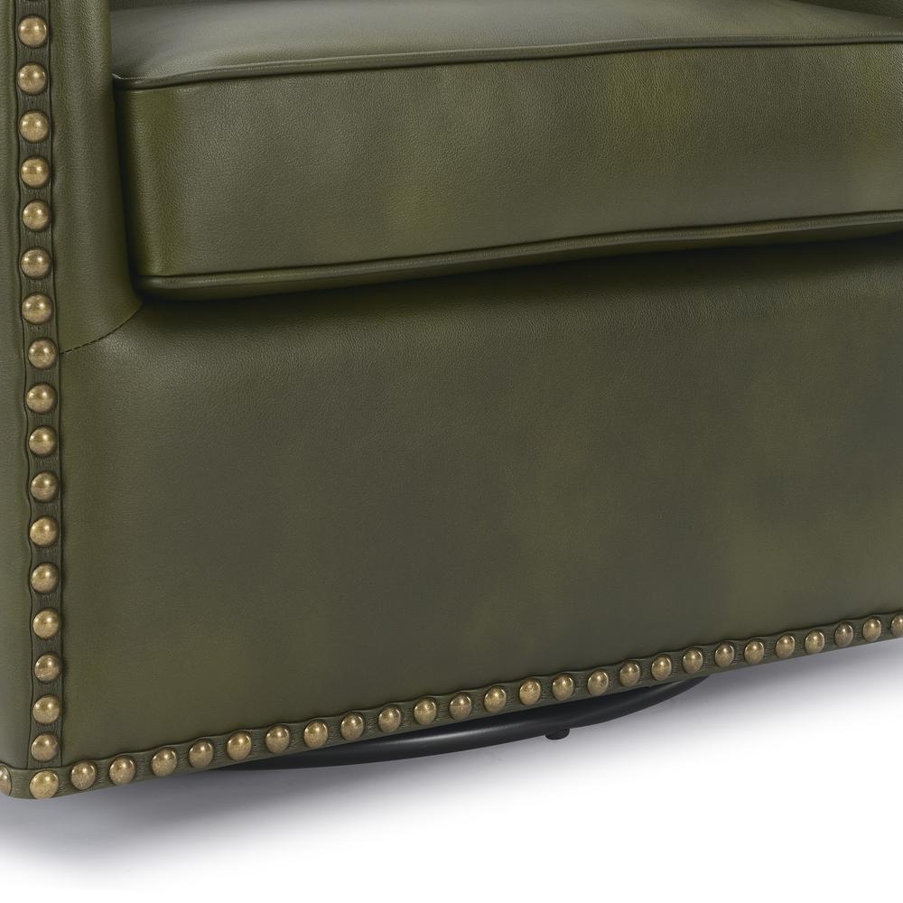 Tyler Swivel Arm Chair - Fern Green. Picture 8