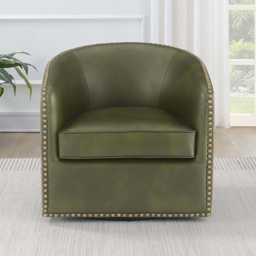 Tyler Swivel Arm Chair - Fern Green. Picture 12
