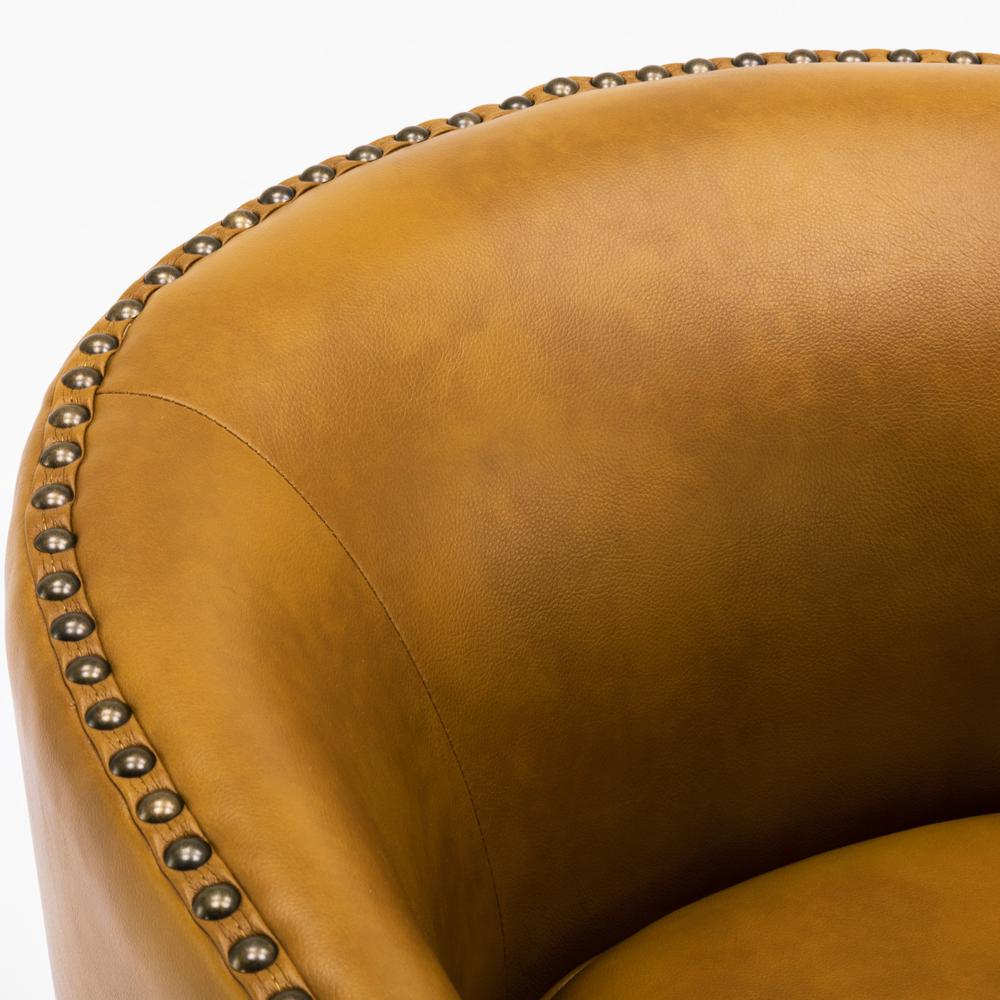 Tyler Swivel Arm Chair - Camel. Picture 5