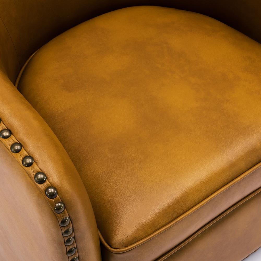 Tyler Swivel Arm Chair - Camel. Picture 6