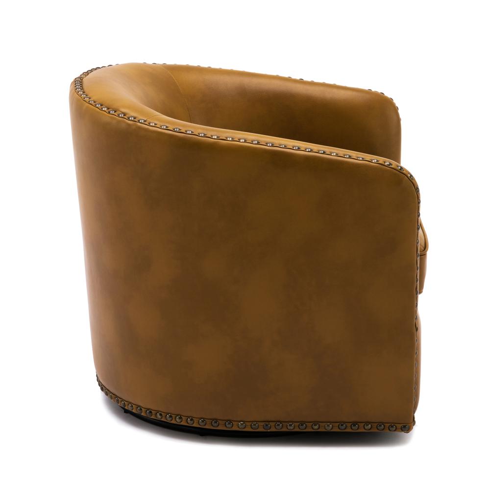 Tyler Swivel Arm Chair - Camel. Picture 13
