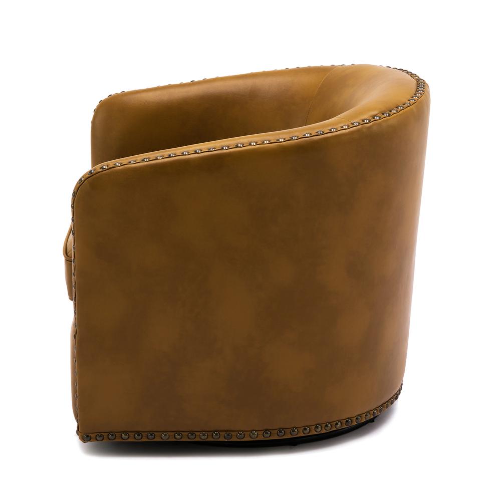 Tyler Swivel Arm Chair - Camel. Picture 19