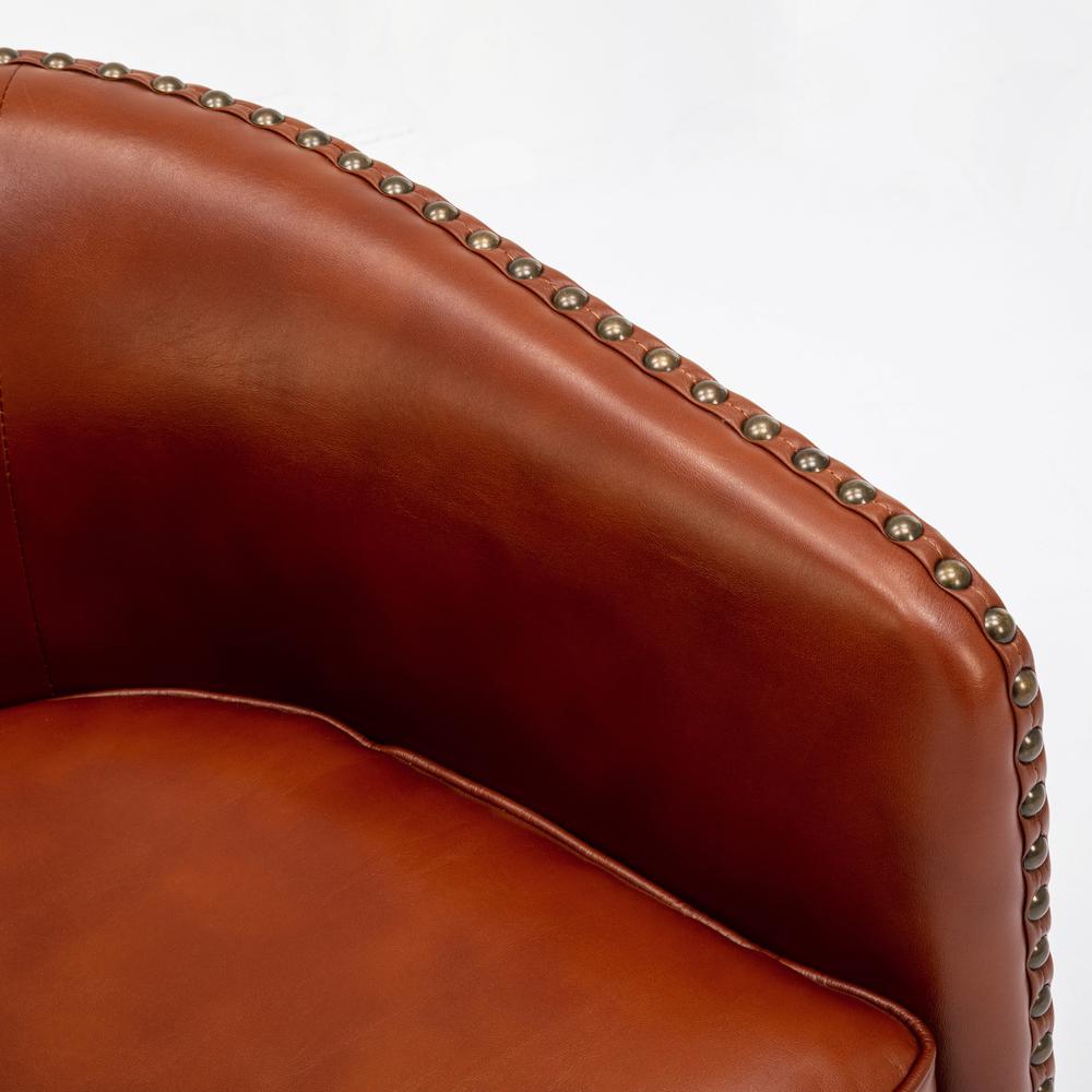 Tyler Swivel Arm Chair - Caramel. Picture 6