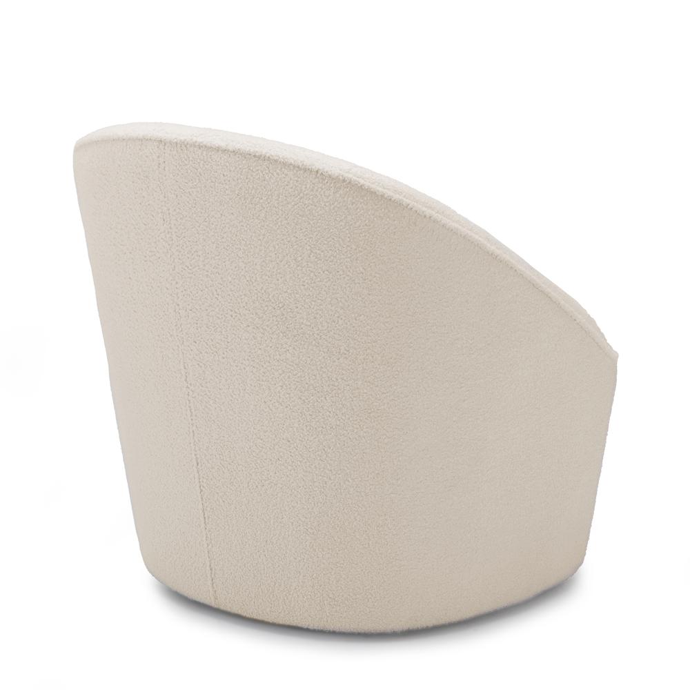 Andria Boucle Swivel Chair - Milky White. Picture 4