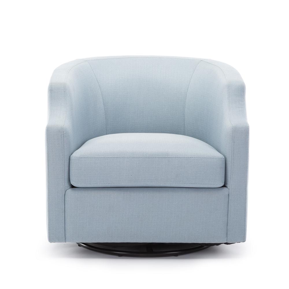 Infinity Sky Blue Swivel Glider Barrel Chair. Picture 2