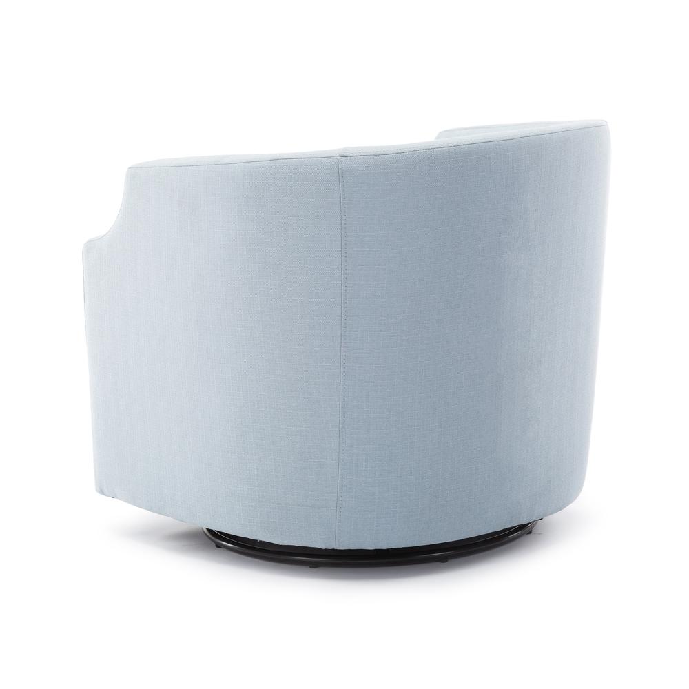 Infinity Sky Blue Swivel Glider Barrel Chair. Picture 8
