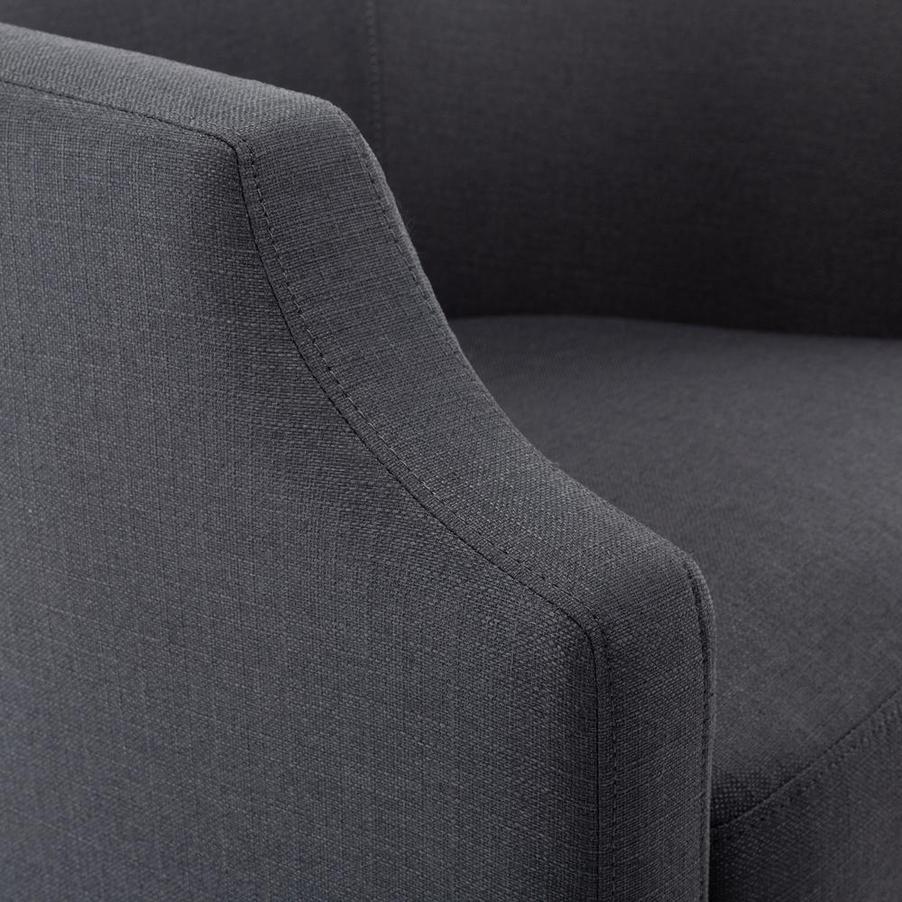 Infinity Ashen Grey Swivel Glider Barrel Chair. Picture 5