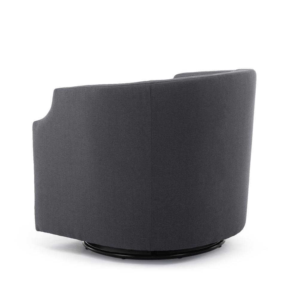 Infinity Ashen Grey Swivel Glider Barrel Chair. Picture 7