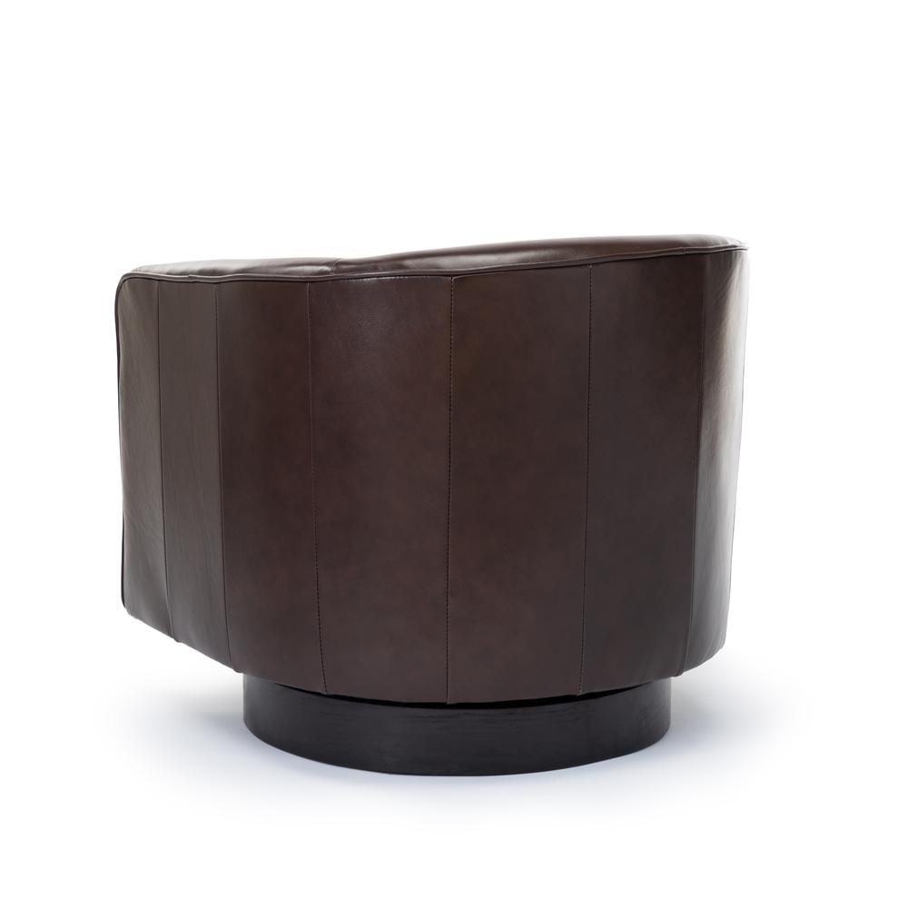 Turner Brown Top Grain Leather Swivel Chair. Picture 6