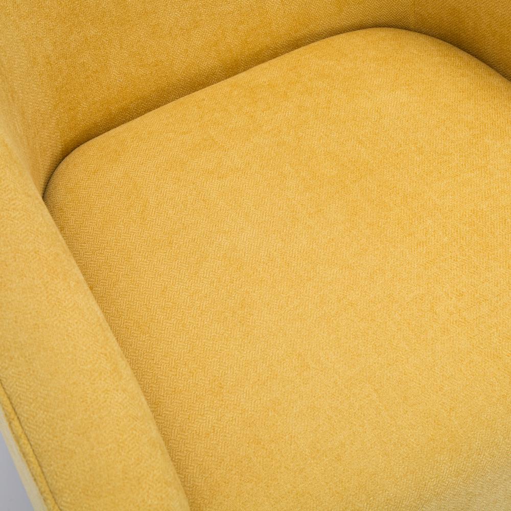 Geneva Goldenrod Wood Base Swivel Chair. Picture 5