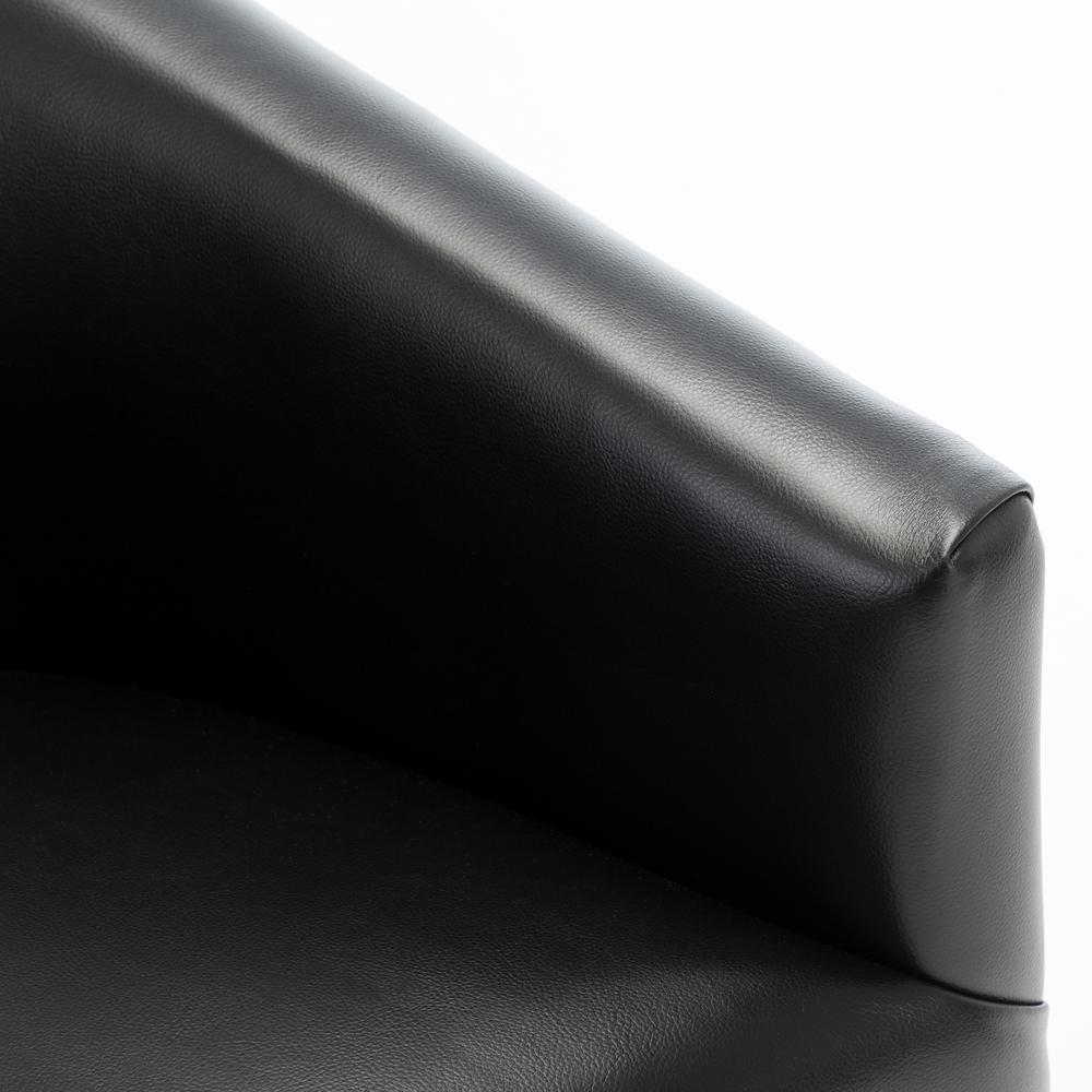 Gaven Black Wood Base Swivel Chair. Picture 8
