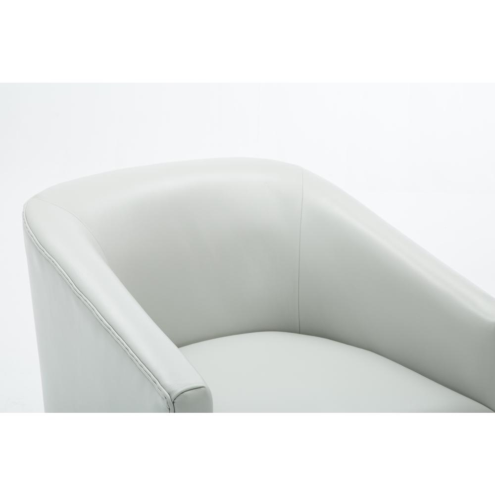 Gaven Dove Grey Wood Base Swivel Chair. Picture 4