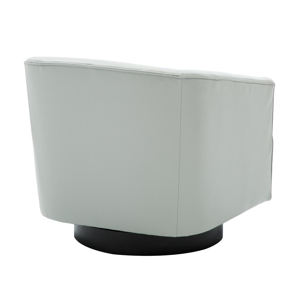 Gaven Dove Grey Wood Base Swivel Chair. Picture 11