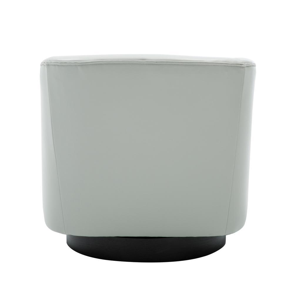Gaven Dove Grey Wood Base Swivel Chair. Picture 12