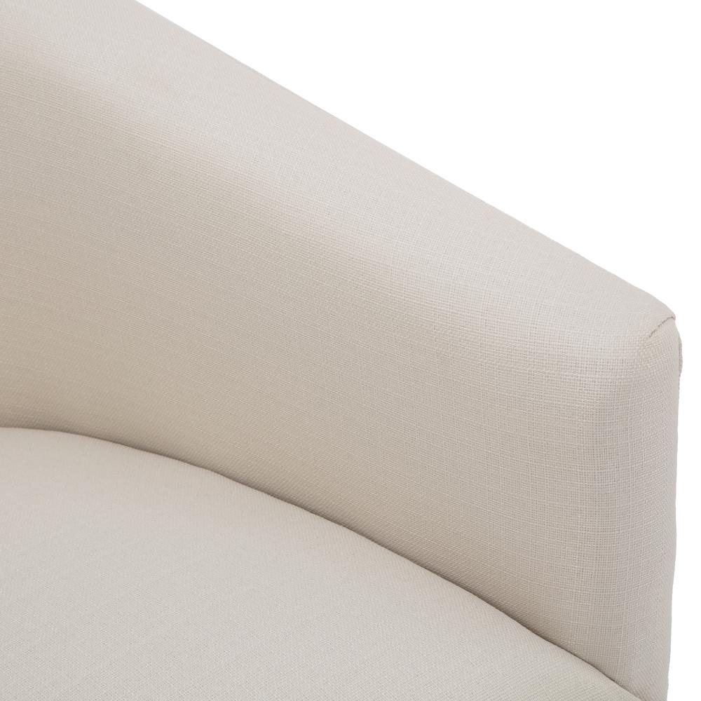 Elm Linen Skirted Swivel Chair. Picture 9