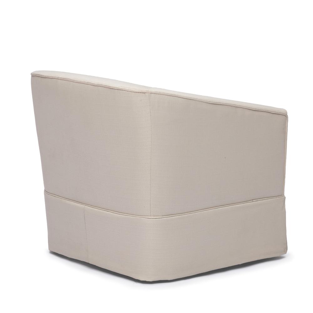 Elm Linen Skirted Swivel Chair. Picture 6