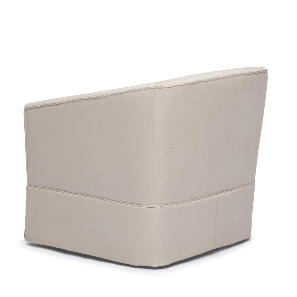 Elm Linen Skirted Swivel Chair. Picture 7