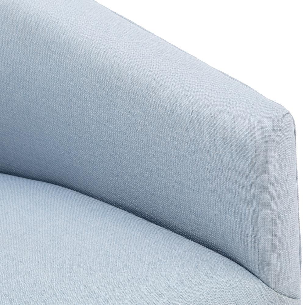 Elm Sky Blue Skirted Swivel Chair. Picture 12