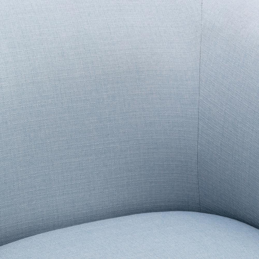 Elm Sky Blue Skirted Swivel Chair. Picture 14