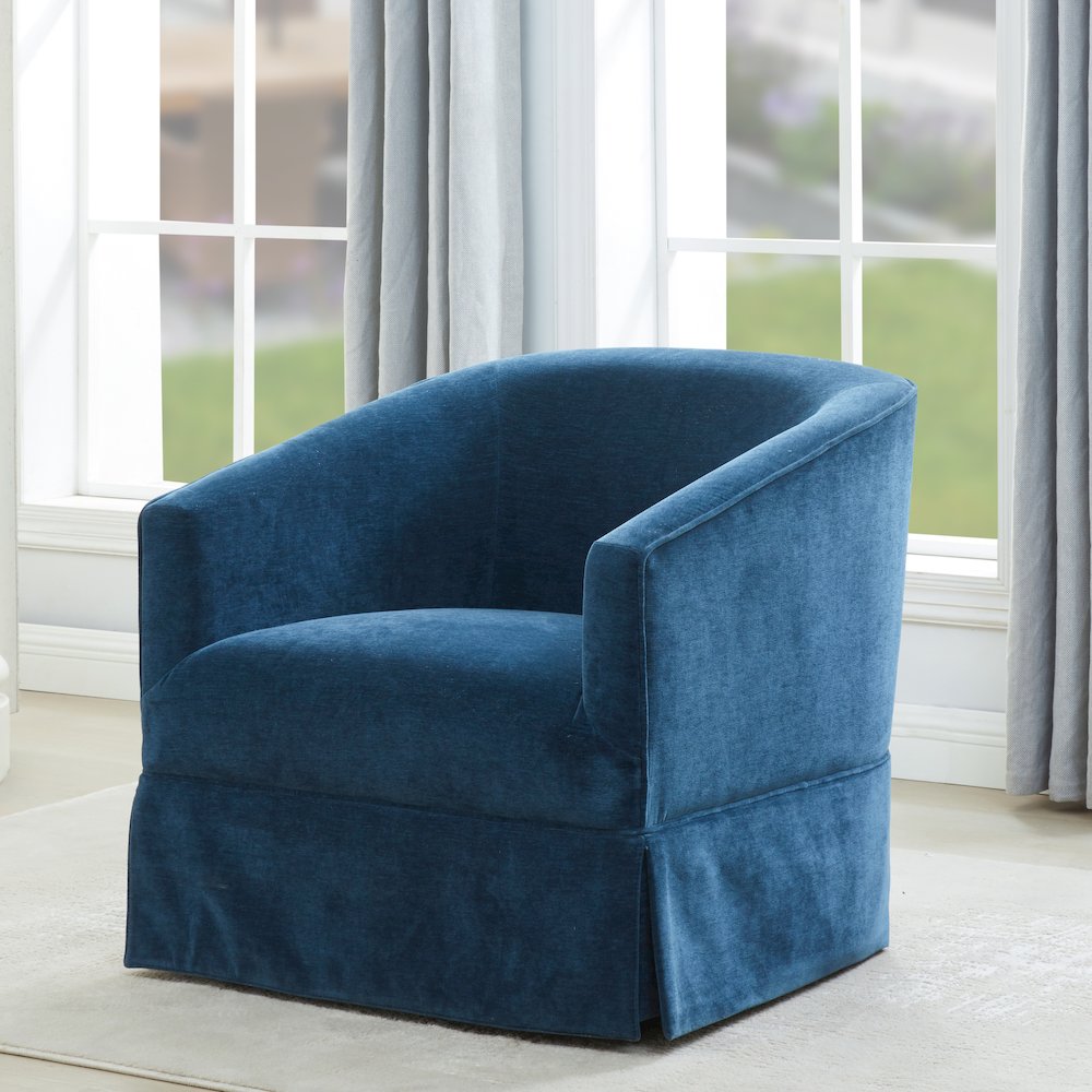 Elm Baltic Skirted Swivel Chair. Picture 22