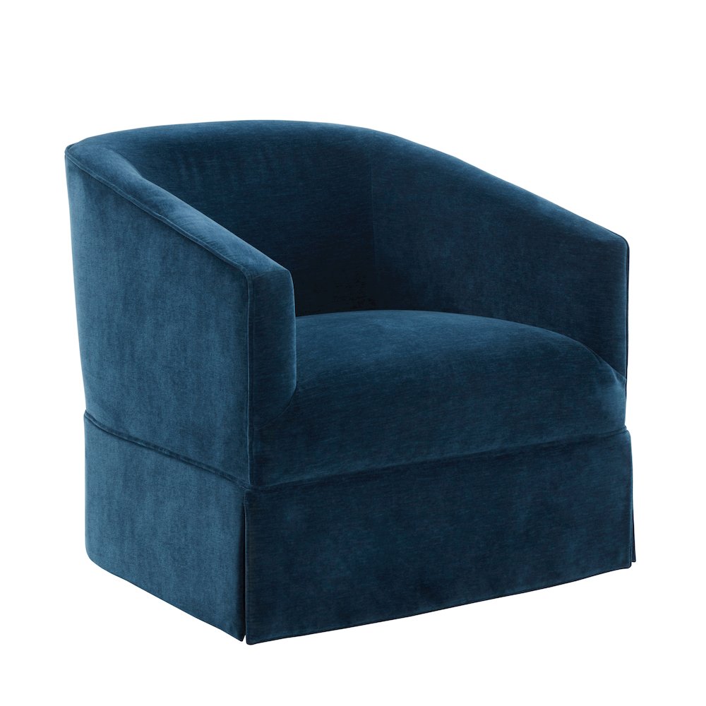 Elm Baltic Skirted Swivel Chair. Picture 1