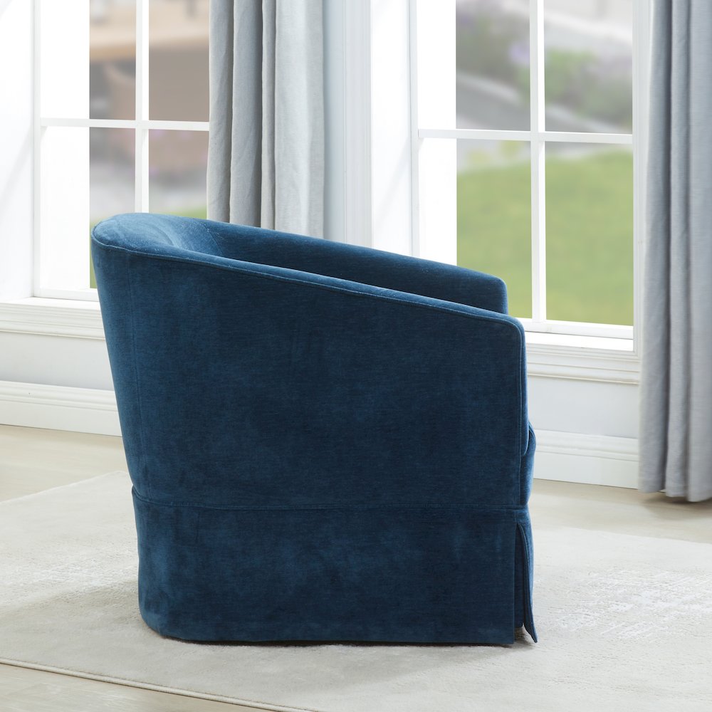 Elm Baltic Skirted Swivel Chair. Picture 15