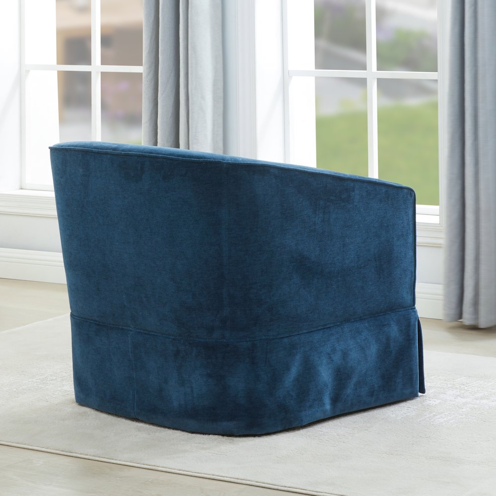 Elm Baltic Skirted Swivel Chair. Picture 16