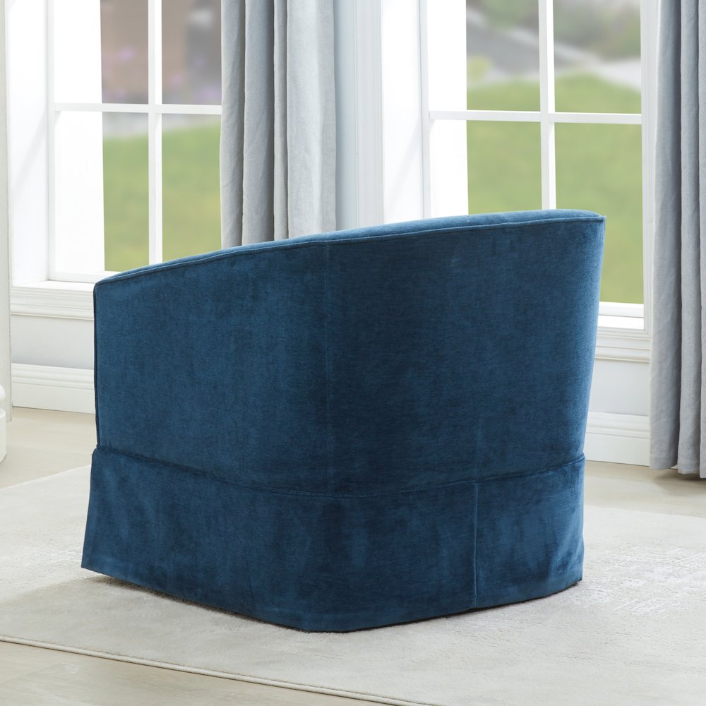 Elm Baltic Skirted Swivel Chair. Picture 18