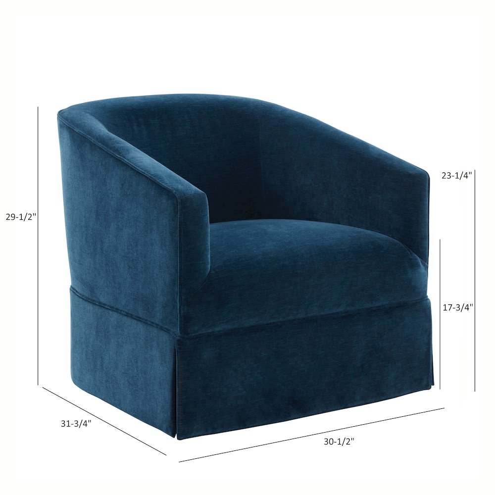 Elm Baltic Skirted Swivel Chair. Picture 21