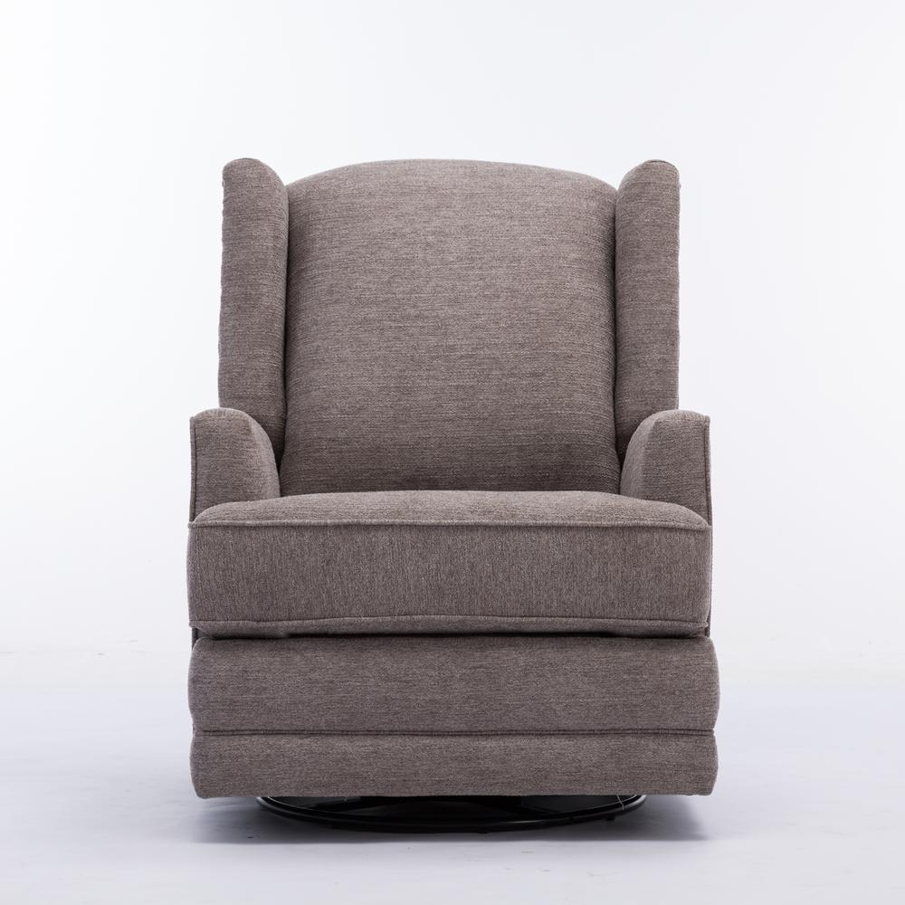 Serelda Smoke Wingback Swivel Glider Recliner. Picture 3