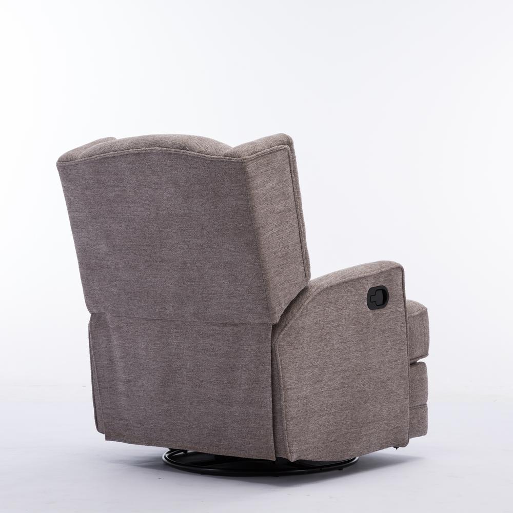 Serelda Smoke Wingback Swivel Glider Recliner. Picture 5