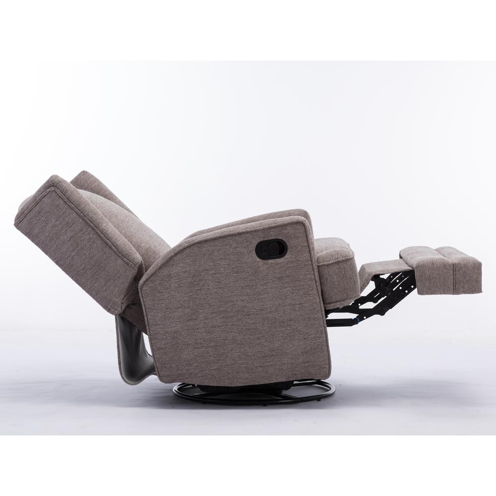 Serelda Smoke Wingback Swivel Glider Recliner. Picture 6