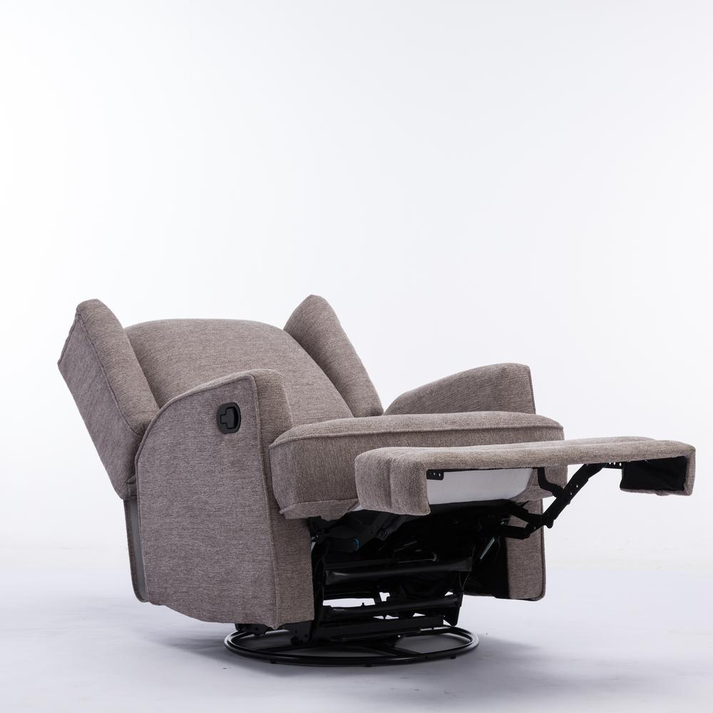 Serelda Smoke Wingback Swivel Glider Recliner. Picture 7