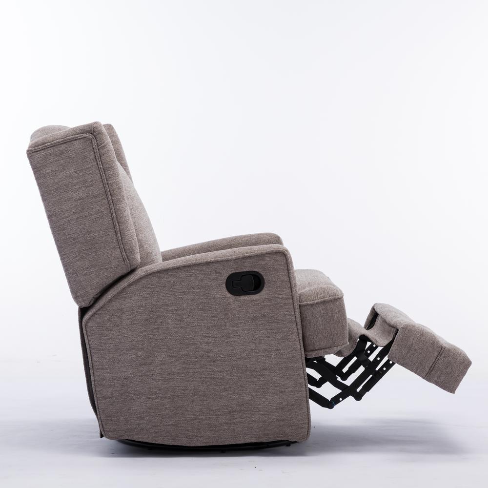 Serelda Smoke Wingback Swivel Glider Recliner. Picture 9