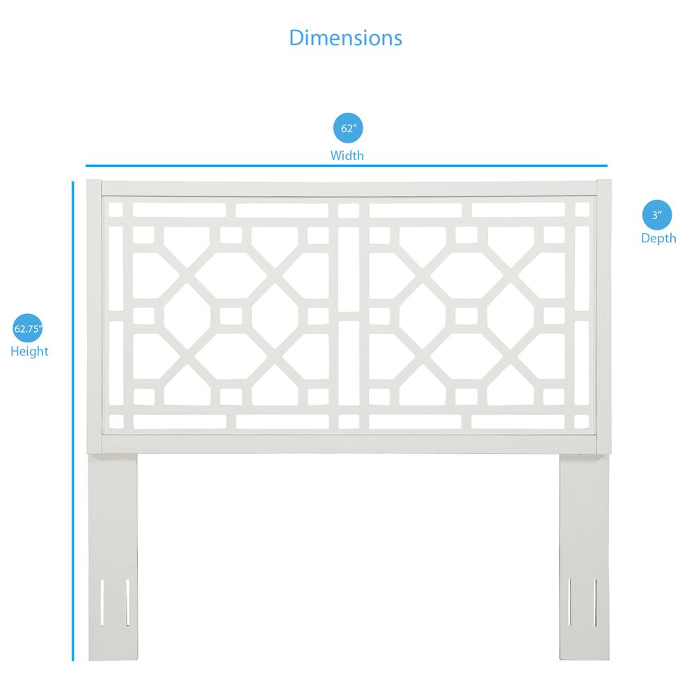 Thomas Chippendale White Headboard - Queen/Full. Picture 4