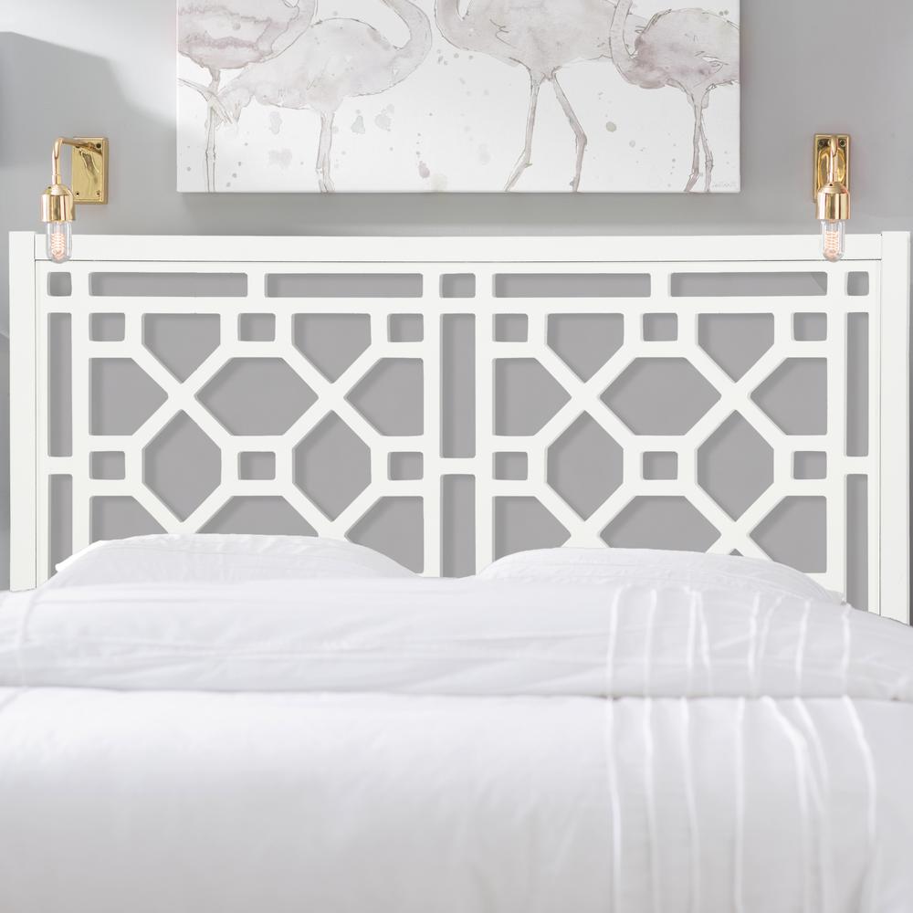 Thomas Chippendale White Headboard - Queen/Full. Picture 5