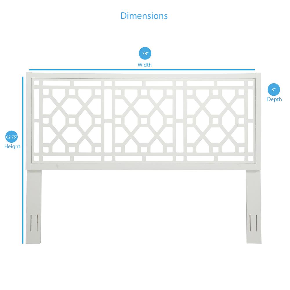 Thomas Chippendale White Headboard - King. Picture 4
