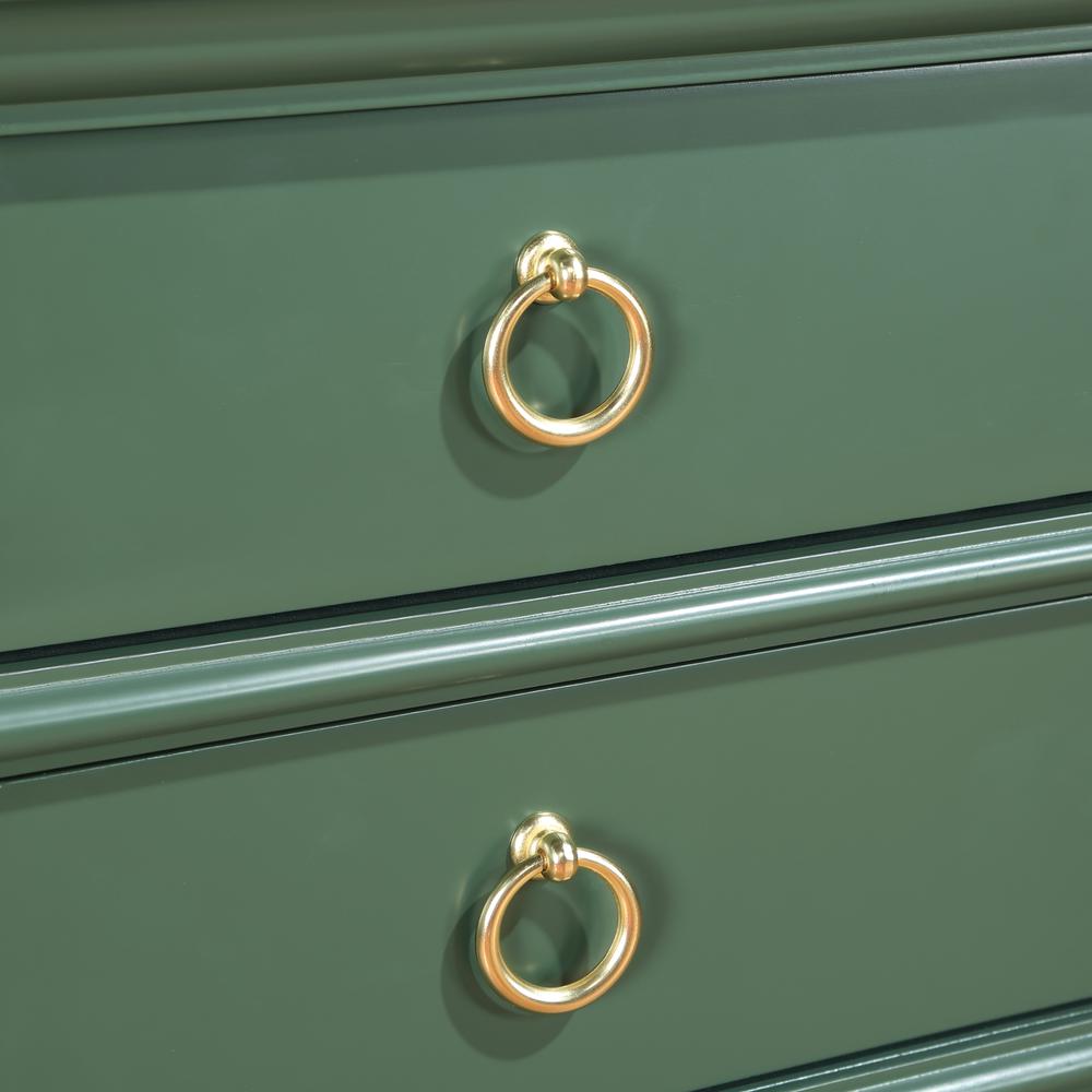 Clara Vintage Green 2-Drawer Tray Top Nightstand. Picture 9