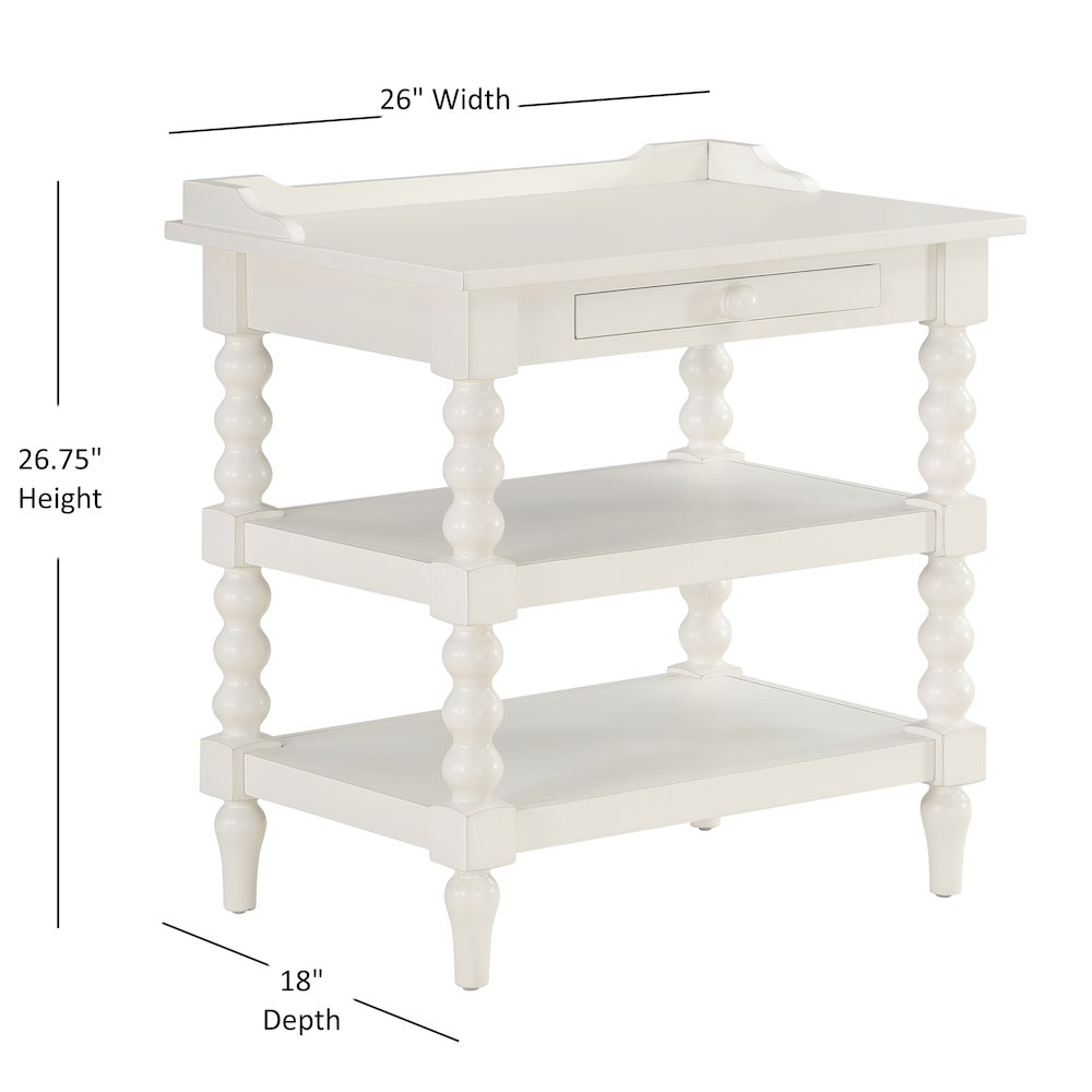 Averly Antique White Nightstand. Picture 7