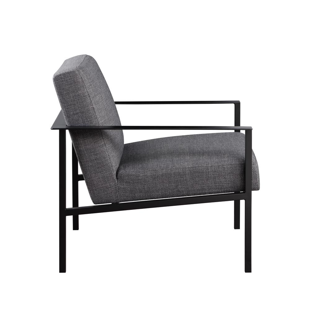Milano Oatmeal White Stationary Metal Accent Chair. Picture 12