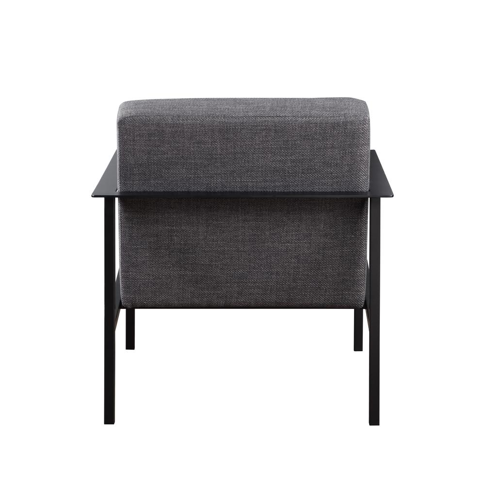Milano Oatmeal White Stationary Metal Accent Chair. Picture 14