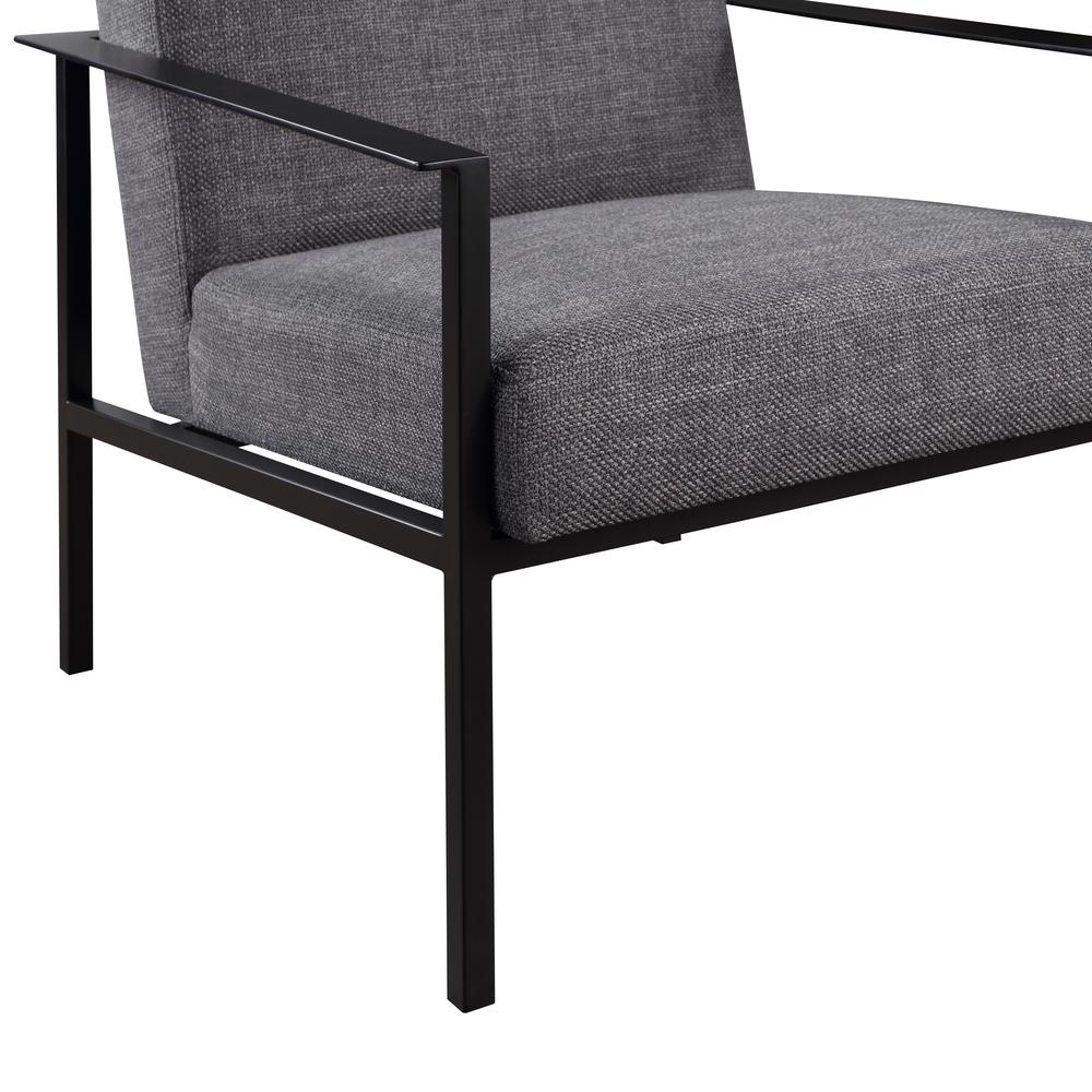 Milano Oatmeal White Stationary Metal Accent Chair. Picture 17