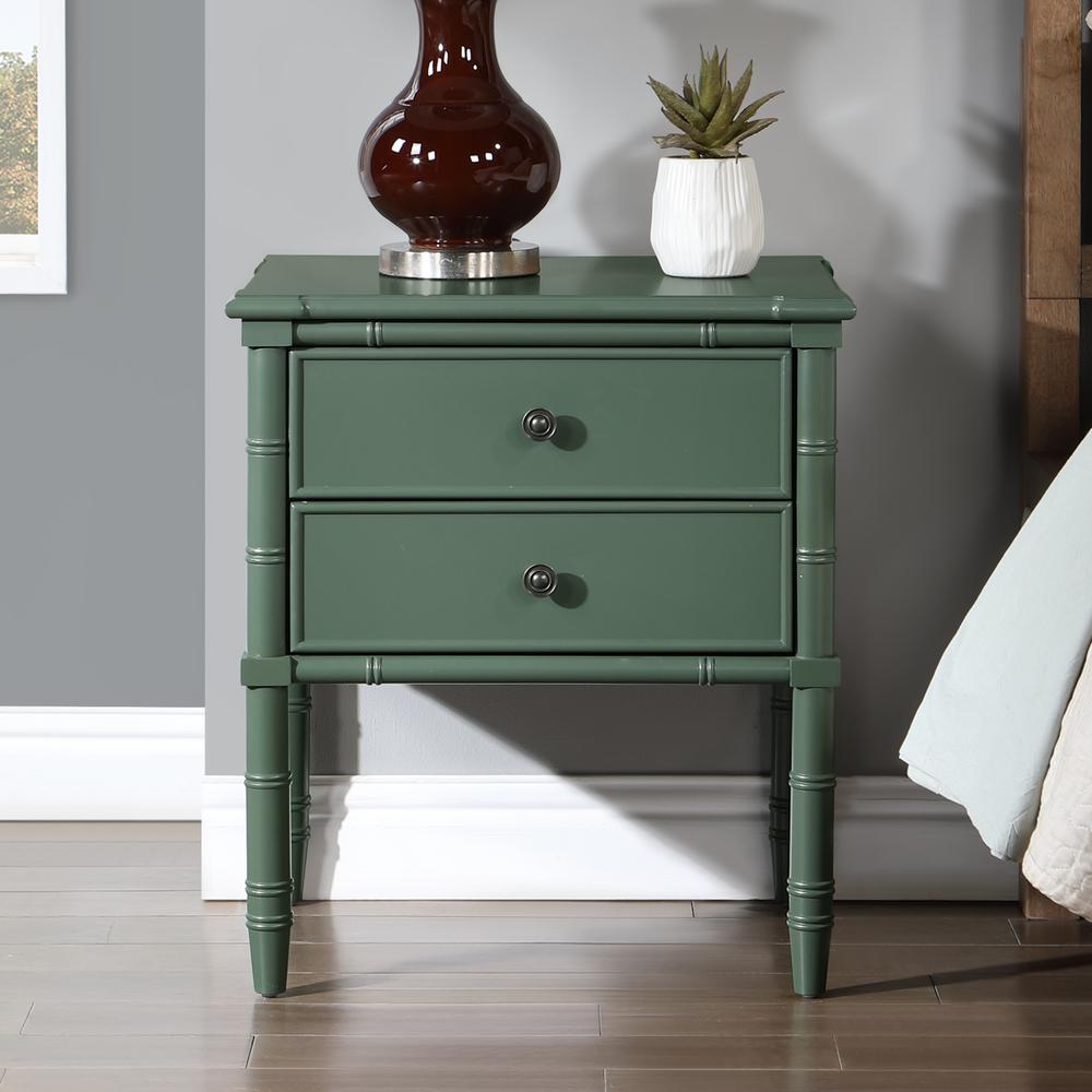Ellison 2 Drawer Nightstand - Vintage Green. Picture 13