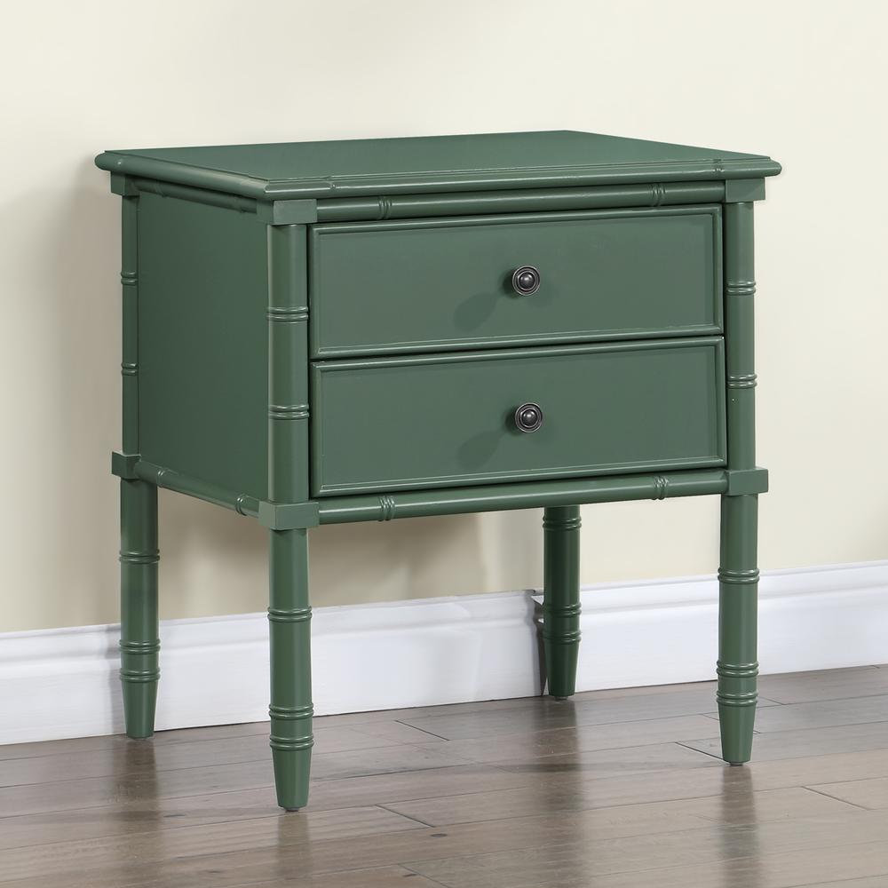 Ellison 2 Drawer Nightstand - Vintage Green. Picture 14